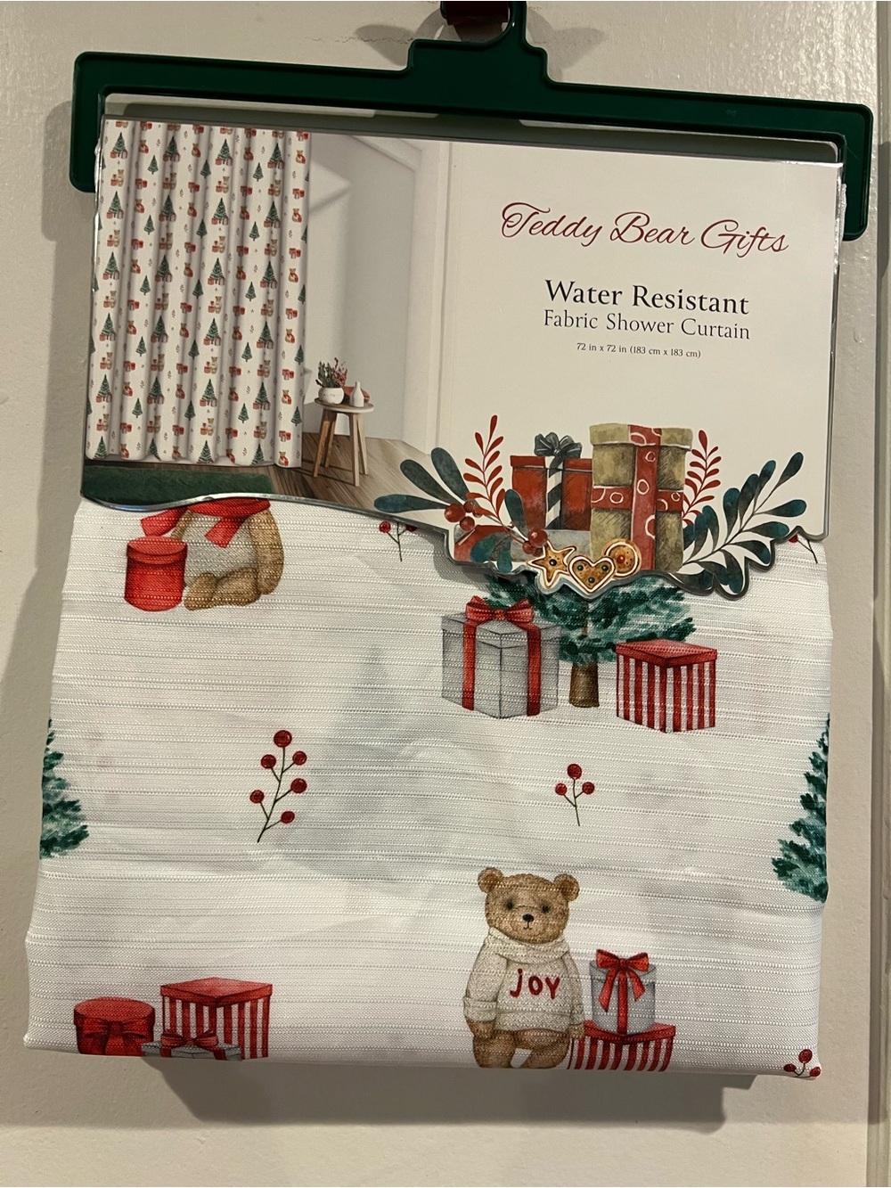 Teddy bear gifts Christmas shower curtain